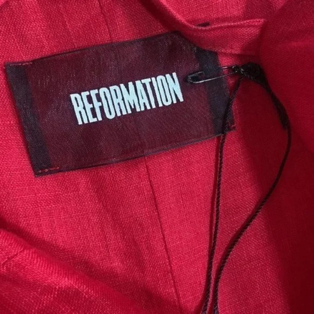 Reformation Miramar Dress in Red - Picture 2 of 4